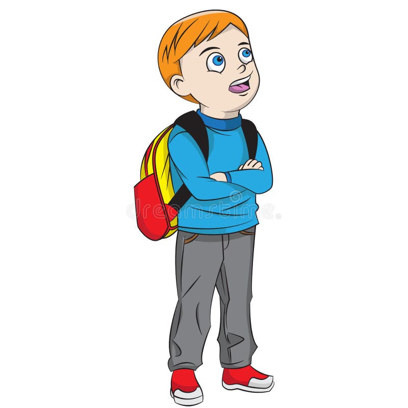 Boy is looking up stock vector. Illustration of teenager 21904375