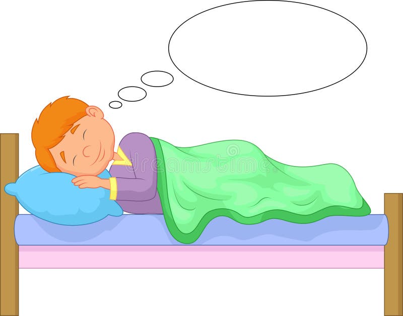 Cartoon boy sleeping stock vector. Illustration of good - 45746272
