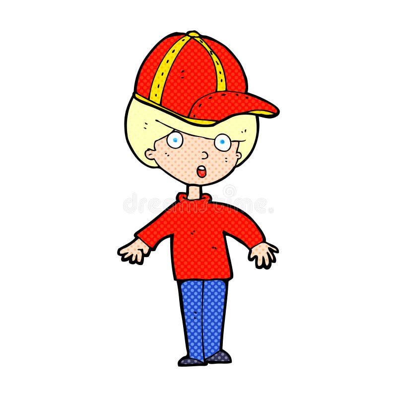 cartoon boy wearing cap