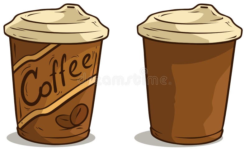Cartoon Coffee Cup Lid Stock Illustrations – 1,561 Cartoon Coffee