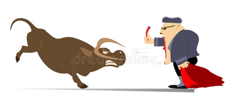 Cartoon Bullfighter Shows a Red Card To the Angry Bull Illustration Stock Vector - Illustration of graphic, cartoon: 179285569 Cartoon Bullfighter Shows a Red Card To the Angry Bull Illustration Stock Vector - Illustration of graphic, cartoon: 179285569