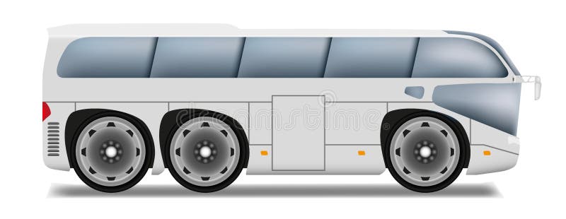 Cartoon Bus with Big Wheels Stock Vector - Illustration of