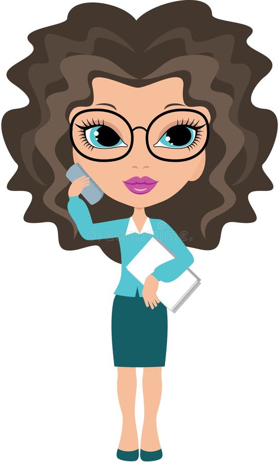 Cartoon business woman vector illustration