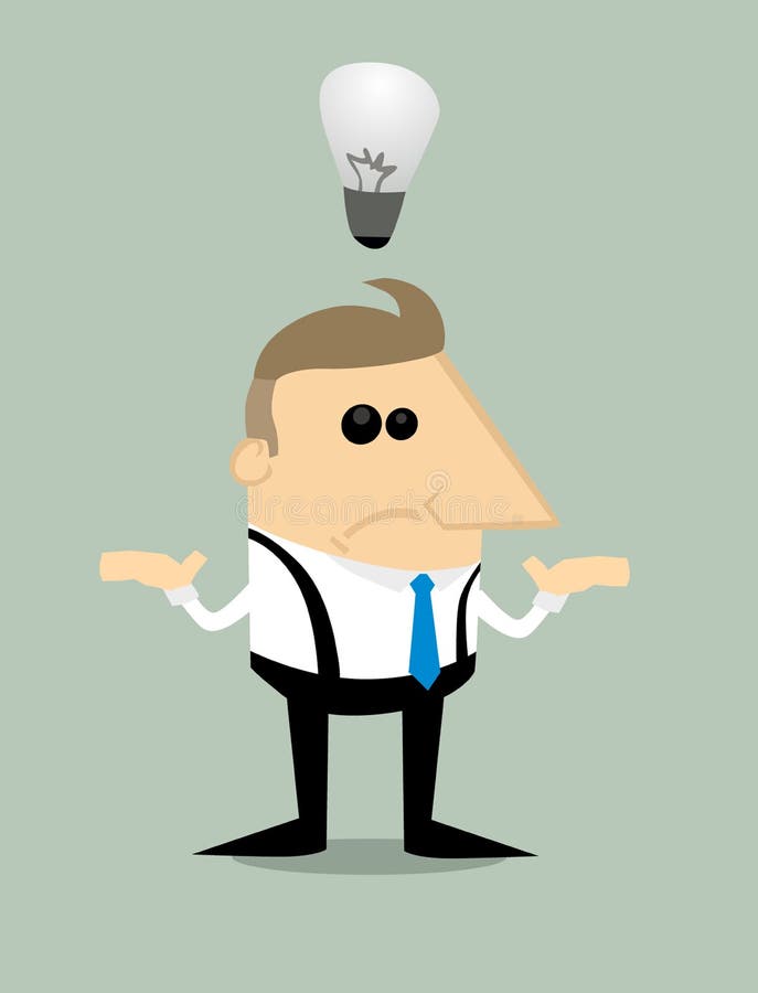 Cartoon Businessman With No Idea Stock Vector - Image: 49296341