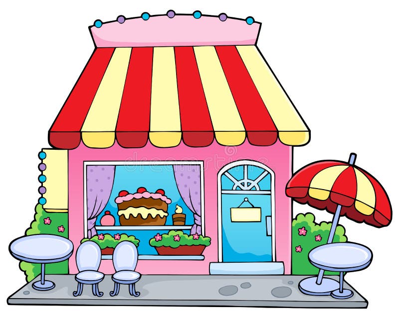 Cartoon candy store stock vector. Image of location, recreation 24200493