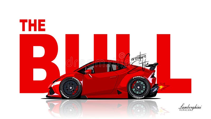 Cartoon Car Lamborghini Caricature Editorial Photo - Illustration of  expensive, caricature: 127306426