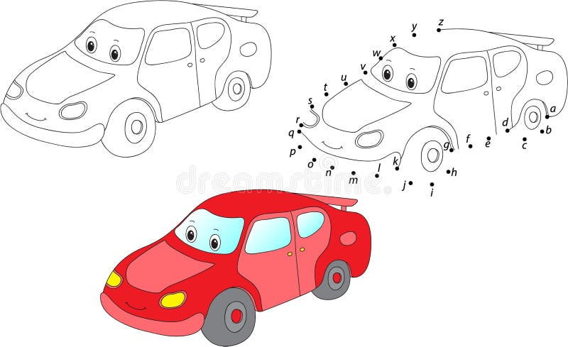 cartoon car coloring stock illustrations – 2767 cartoon car