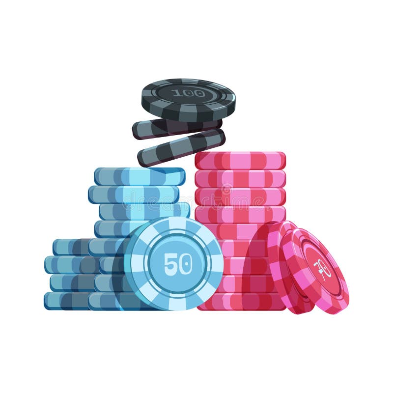 Cartoon Casino Chips stock vector. Illustration of decorative 275299559