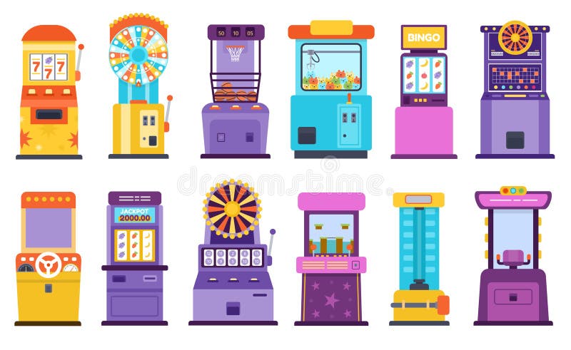 Slot Machine Game. Cartoon Online Casino Web App UI, Gamble Game Screen  with Interface Elements and Cartoon Colorful Stock Vector - Illustration of  sign, machine: 253621372