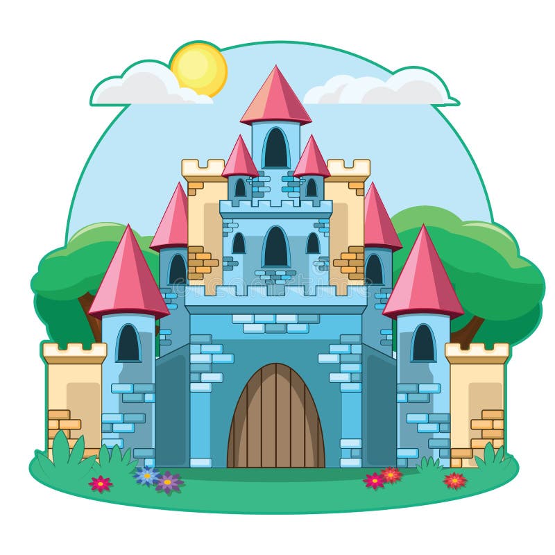 Cartoon Castle Illustration Stock Vector - Illustration of building
