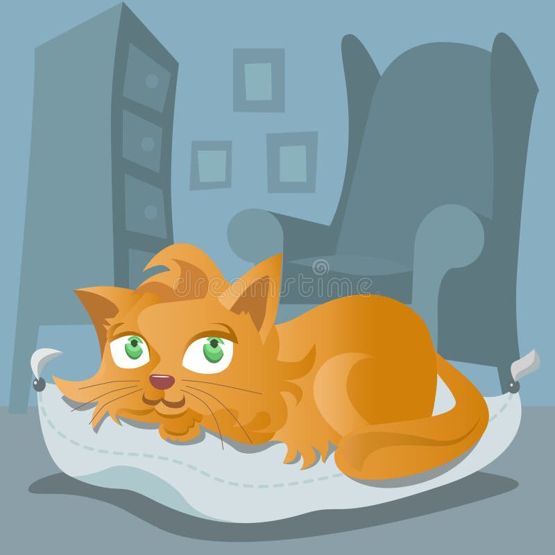 Cartoon cat vector illustration