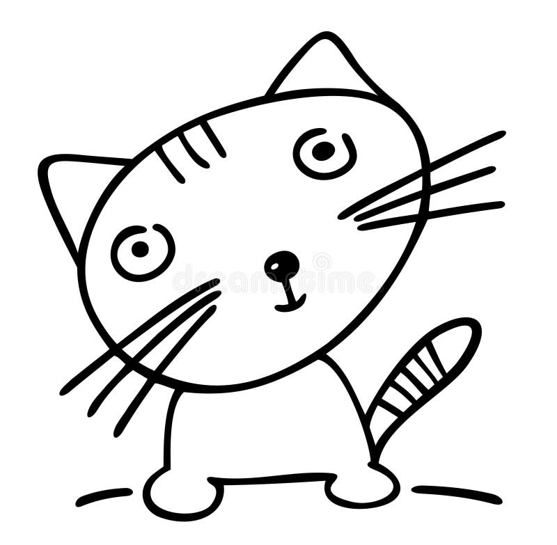 Cartoon cat vector illustration