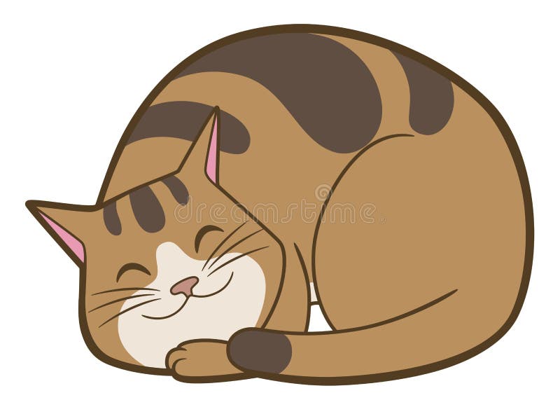 Cartoon cat is sleeping stock vector. Illustration of vector 150129981