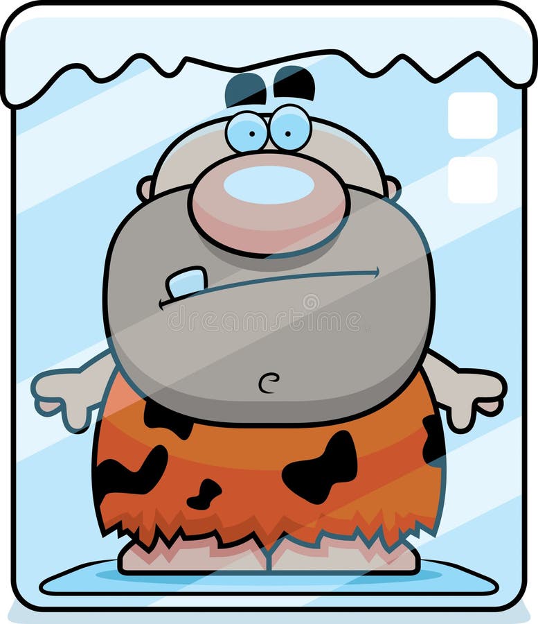 Cartoon Caveman Frozen stock vector. Illustration of frozen - 41819579
