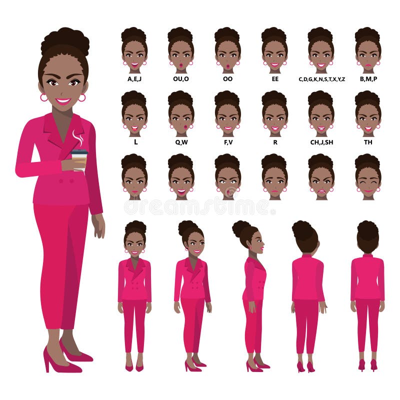 Cartoon Character with Business Woman in Suit for Animation. Front, Side, Back, 3-4 View Character Stock Vector - Illustration of isolated, office: 162847408 Cartoon Character with Business Woman in Suit for Animation. Front, Side, Back, 3-4 View Character Stock Vector - Illustration of isolated, office: 162847408