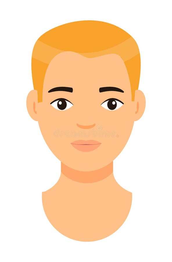 Cartoon Character, Blond Man, Guy with Fair Hair, Avatar or Portrait of  Handsome Male, Web User Stock Vector - Illustration of people, skin:  200900304