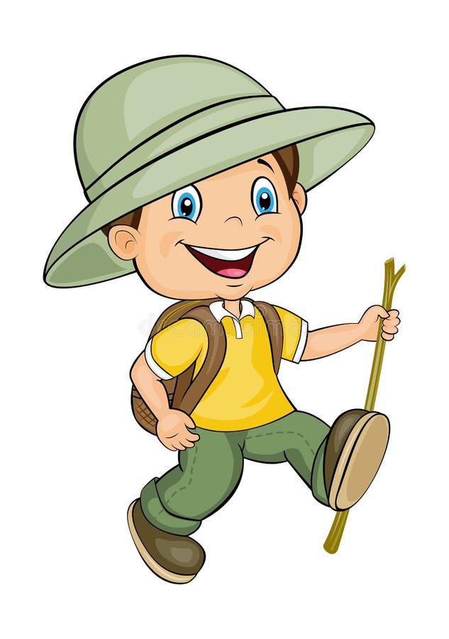 Cartoon Character of the Happy Walking Boy. Stock Vector - Illustration of  happy, basic: 181399277