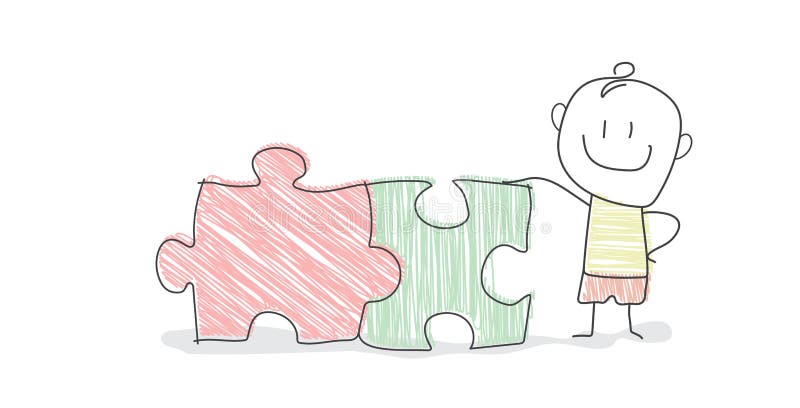 Two Puzzle Pieces Doodle Stock Illustrations – 60 Two Puzzle Pieces
