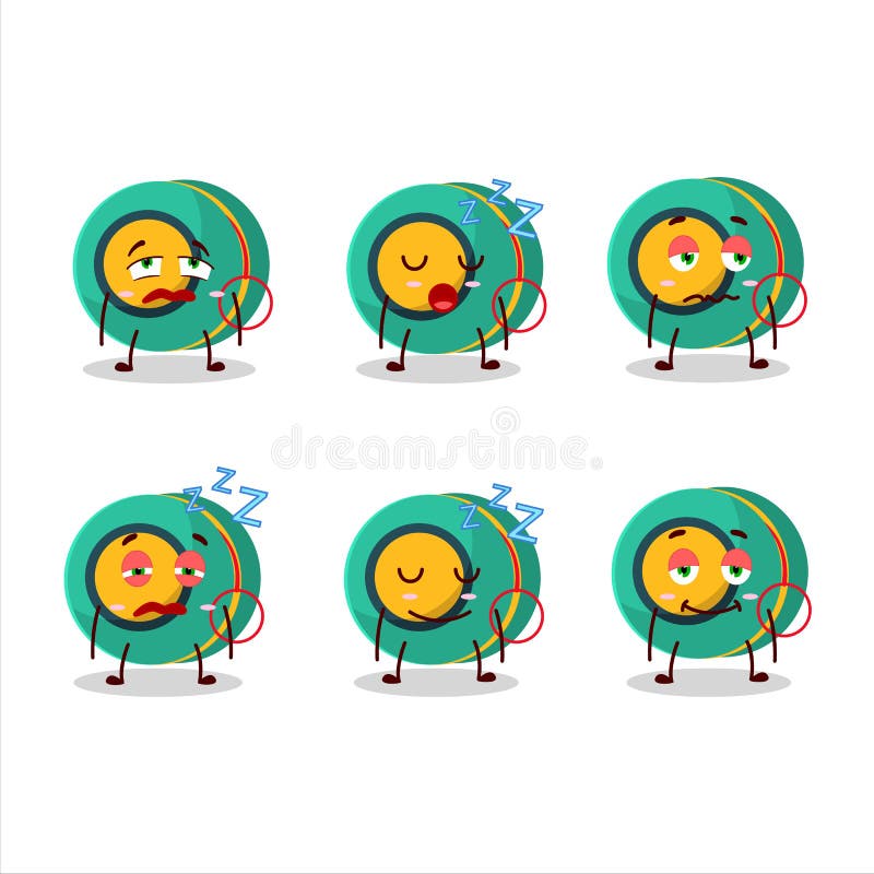 Cartoon Character of Kids Yoyo with Sleepy Expression Stock