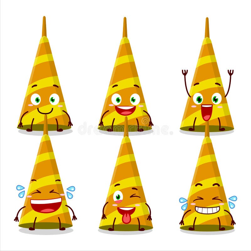 Long Trumpet Cartoon Character with Love Cute Emoticon Stock Vector