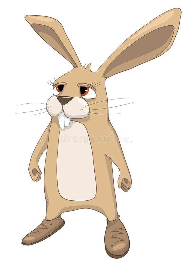 Cartoon Character Rabbit vector illustration