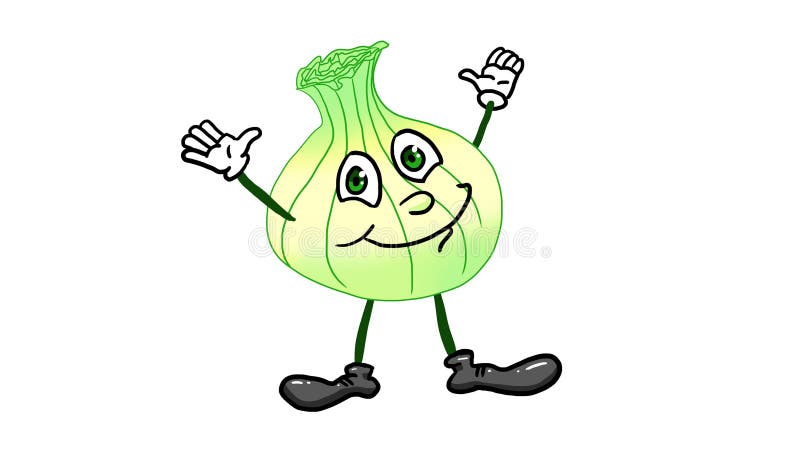 Cartoon character representing an onion illustration royalty free illustration Cartoon character representing an onion illustration royalty free illustration