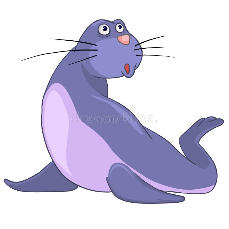Cartoon Character Seal vector illustration