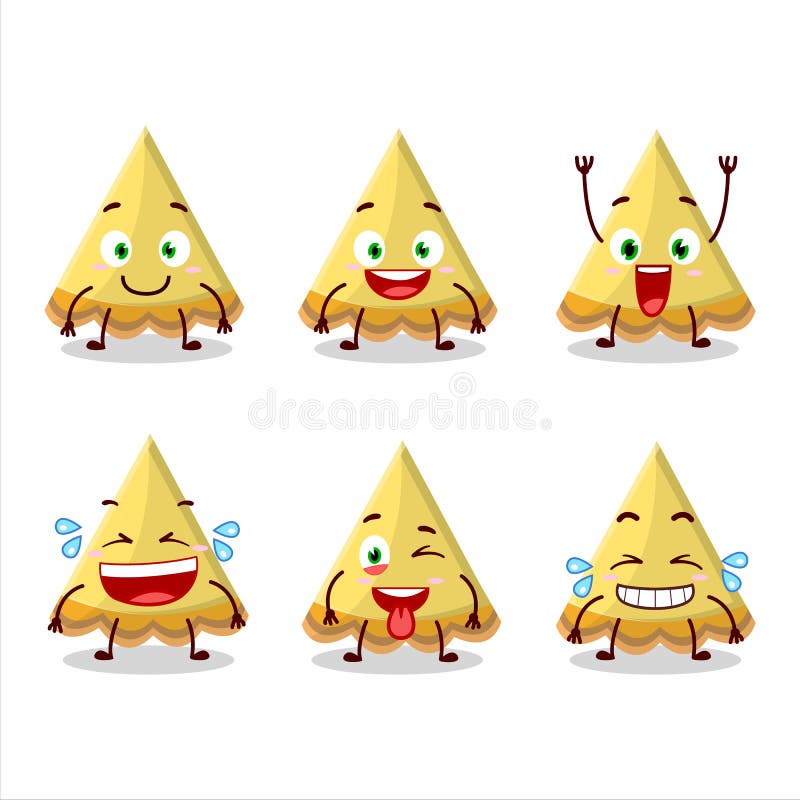 Cartoon Character of Slice of Lemon Tart with Smile Expression Stock Vector Illustration of