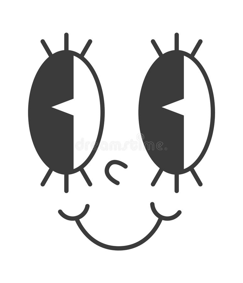 Cartoon Character Smiling Face Stock Vector - Illustration of icon ...