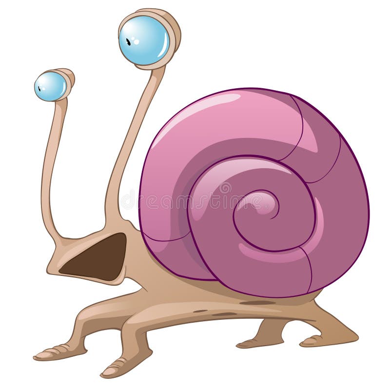 Snail Big Eyes Funny Cartoon Stock Illustration Illustration of snail