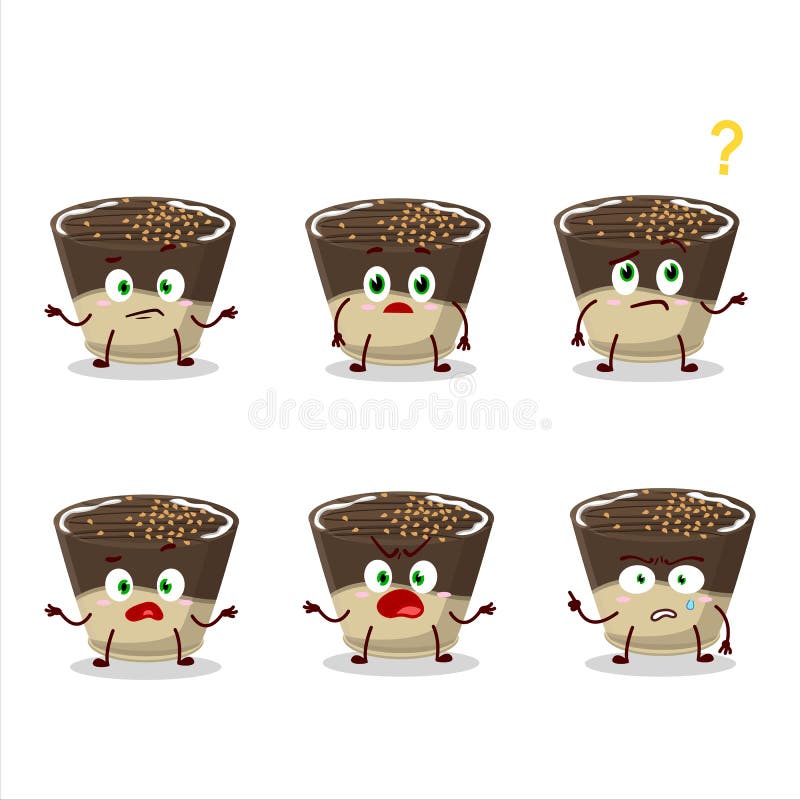 Cartoon Character of Truffle Chocolate Milk Candy with What Expression