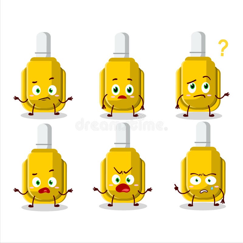 Cartoon Character of Yellow Correction Pen with What Expression Stock