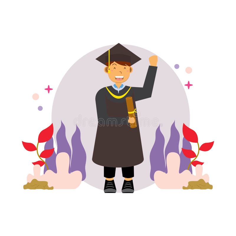 Graduation Clipart stock illustration. Illustration of high - 8716549