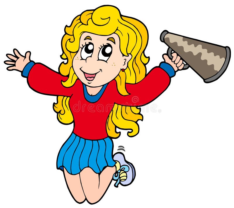 Cartoon cheerleader stock illustration