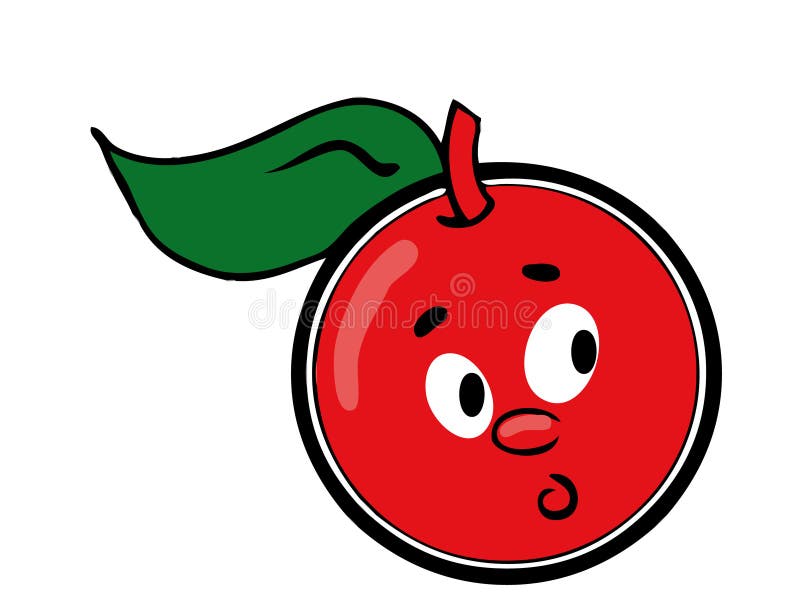 Cartoon cherry stock vector. Illustration of face, lips 3313006