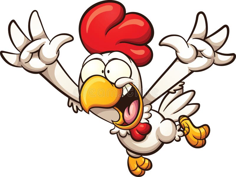 Funny Cartoon Chicken Clip Art