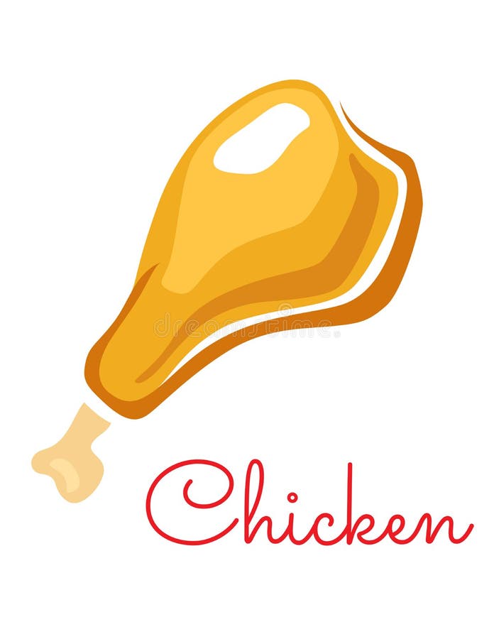 Cartoon Chicken Leg Stock Vector - Image: 45071521