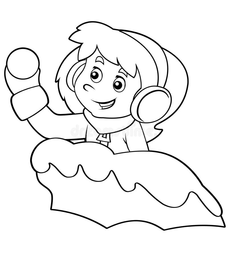 Cartoon child - activity - illustration for the children royalty free illustration