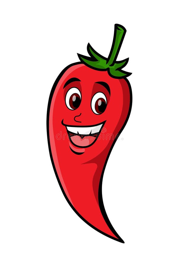 Red Chilly Cartoon  Chilly Vector Stock Vector -  Illustration of isolated, happy: 136788755