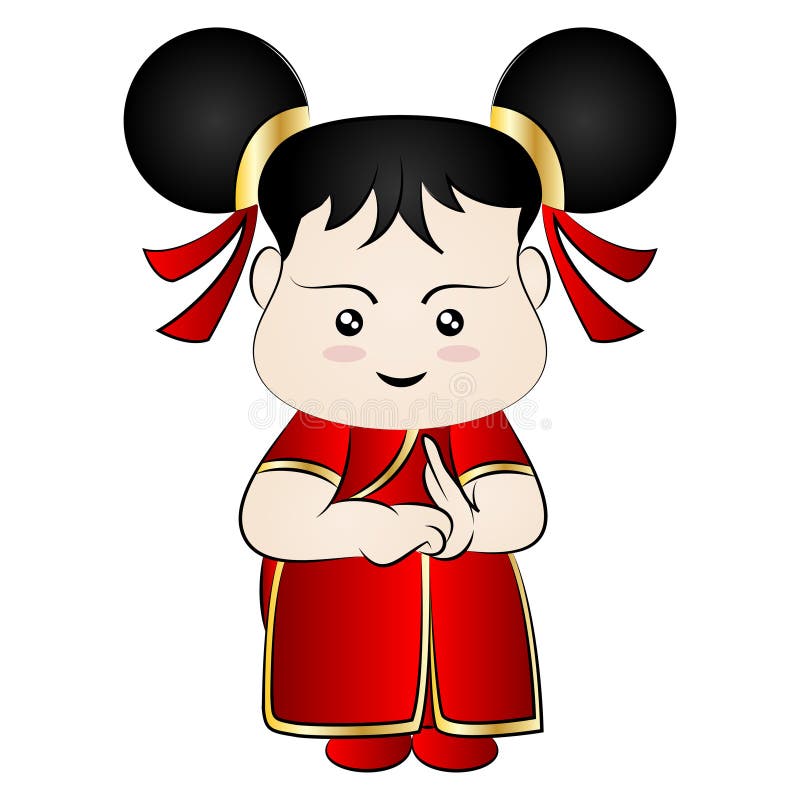 Cartoon Chinese Girl stock vector. Illustration of japanese - 102190486 Cartoon Chinese Girl stock vector. Illustration of japanese - 102190486