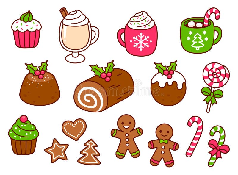 Christmas Hot Drink Cup Set Stock Vector - Illustration of card ...