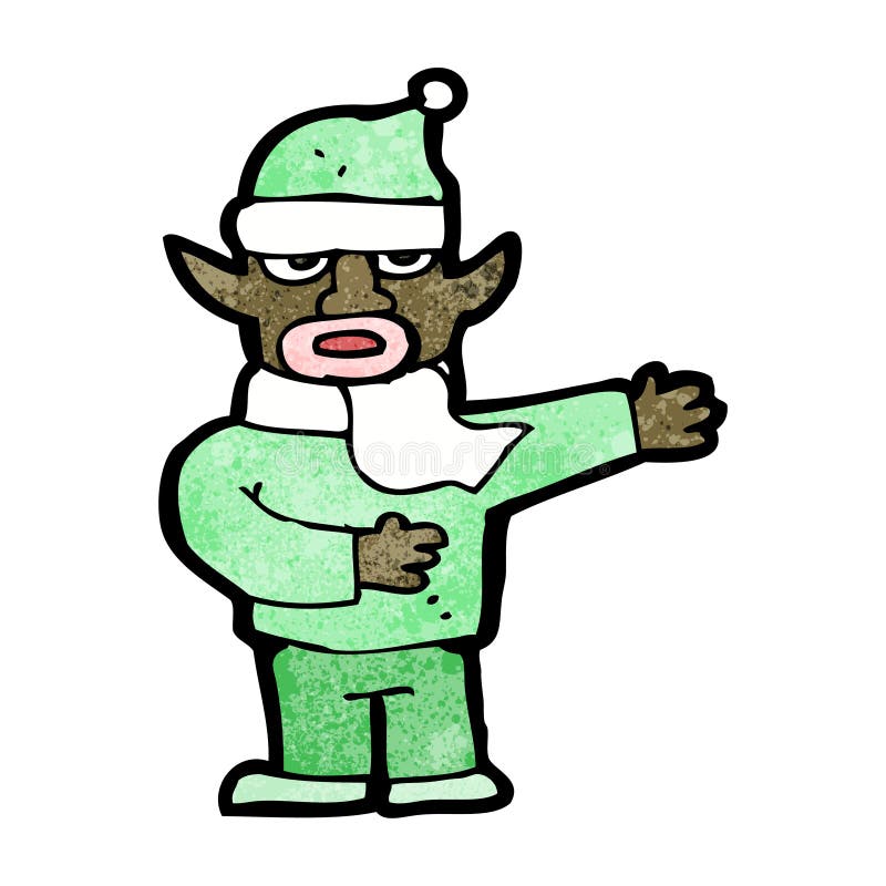 cartoon christmas elf