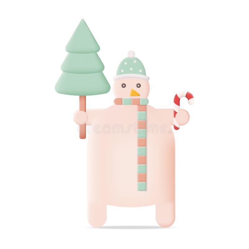 Cartoon Christmas Snowman stock vector. Illustration of celebration