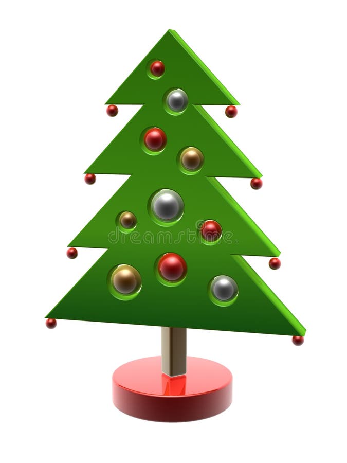 Cartoon Christmas tree stock illustration. Illustration of tree 17206581