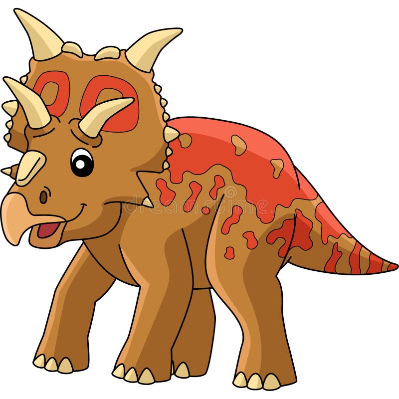 Xenoceratops Dinosaur Cartoon Colored Clipart Stock Vector ...