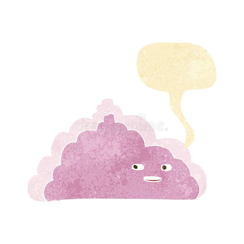 cartoon cloud with speech bubble