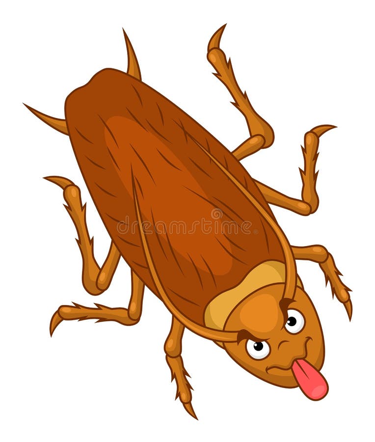 Cartoon Cockroach Show Tongue Stock Vector - Illustration of white, evil:  134855015