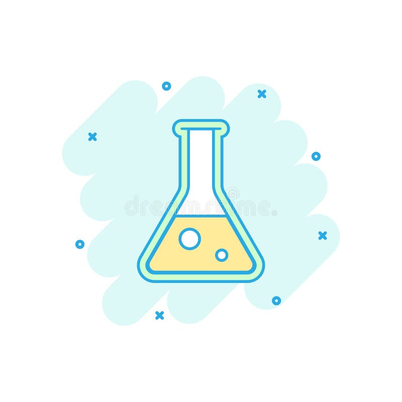 Cartoon colored chemical test tube icon in comic style. Laboratory glassware or beaker equipment illustration pictogram. stock illustration Cartoon colored chemical test tube icon in comic style. Laboratory glassware or beaker equipment illustration pictogram. stock illustration