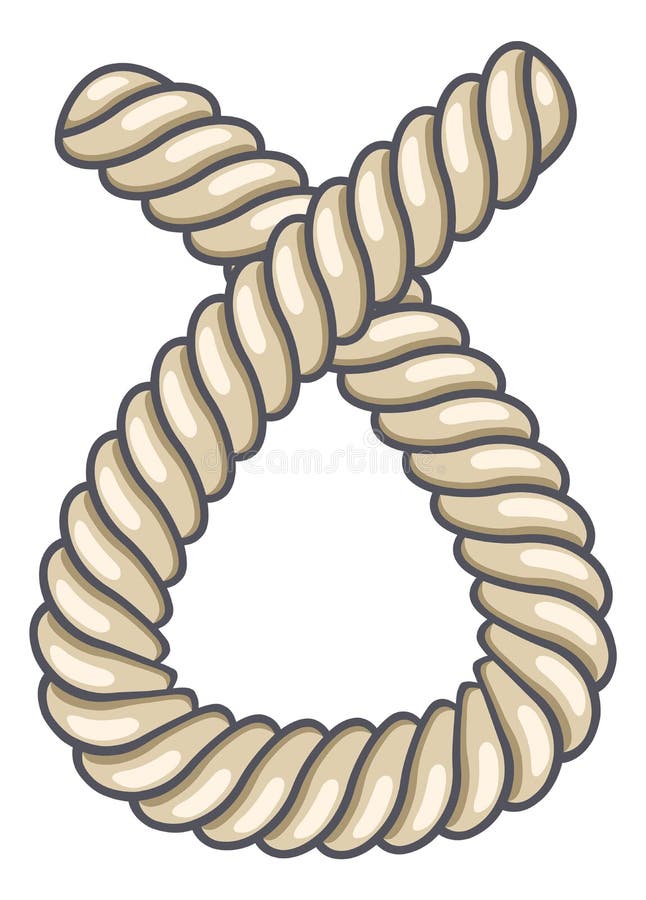 Cartoon Cord Loop. Nautical Rope Knot Icon Stock Vector Illustration