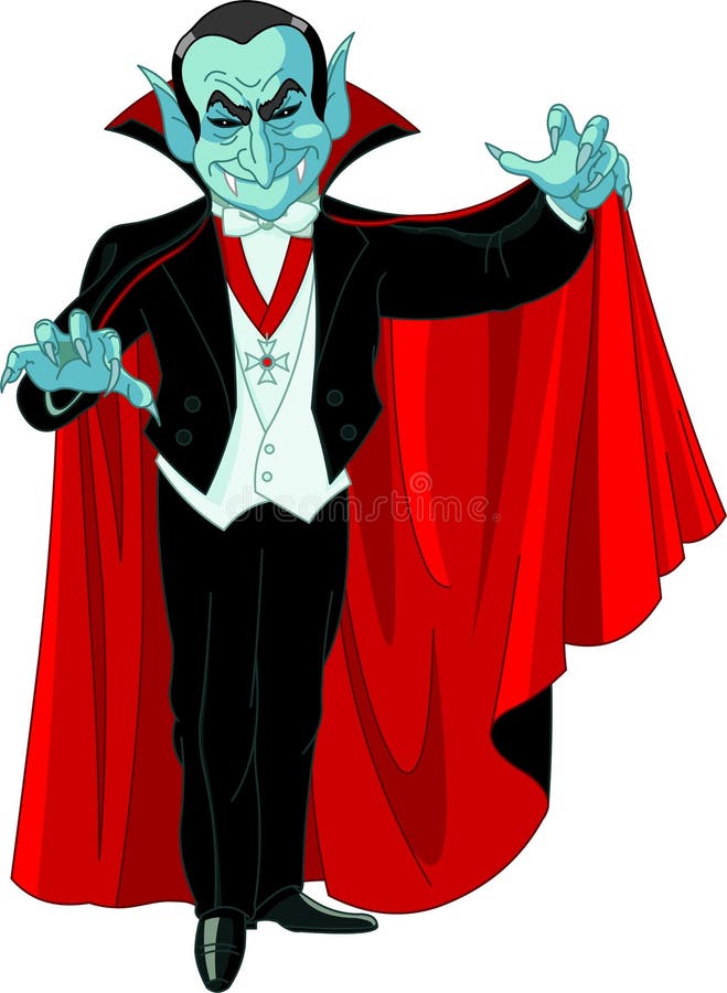 Cartoon Count Dracula Smiles Stock Illustration - Illustration of ...